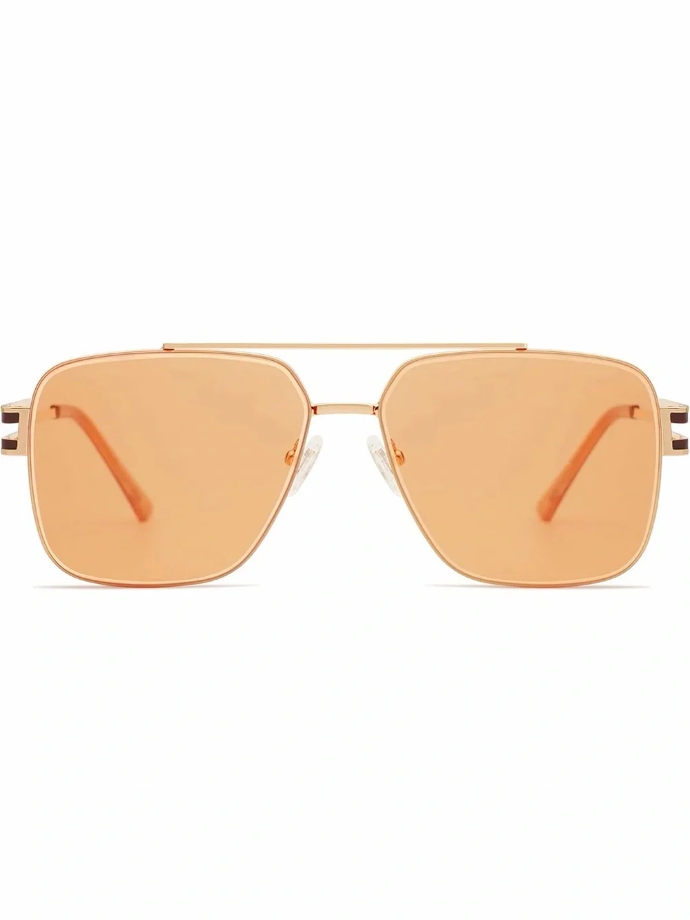 003 Women’s/Men's Gold Frame Sunglasses with Amber Lenses NEW